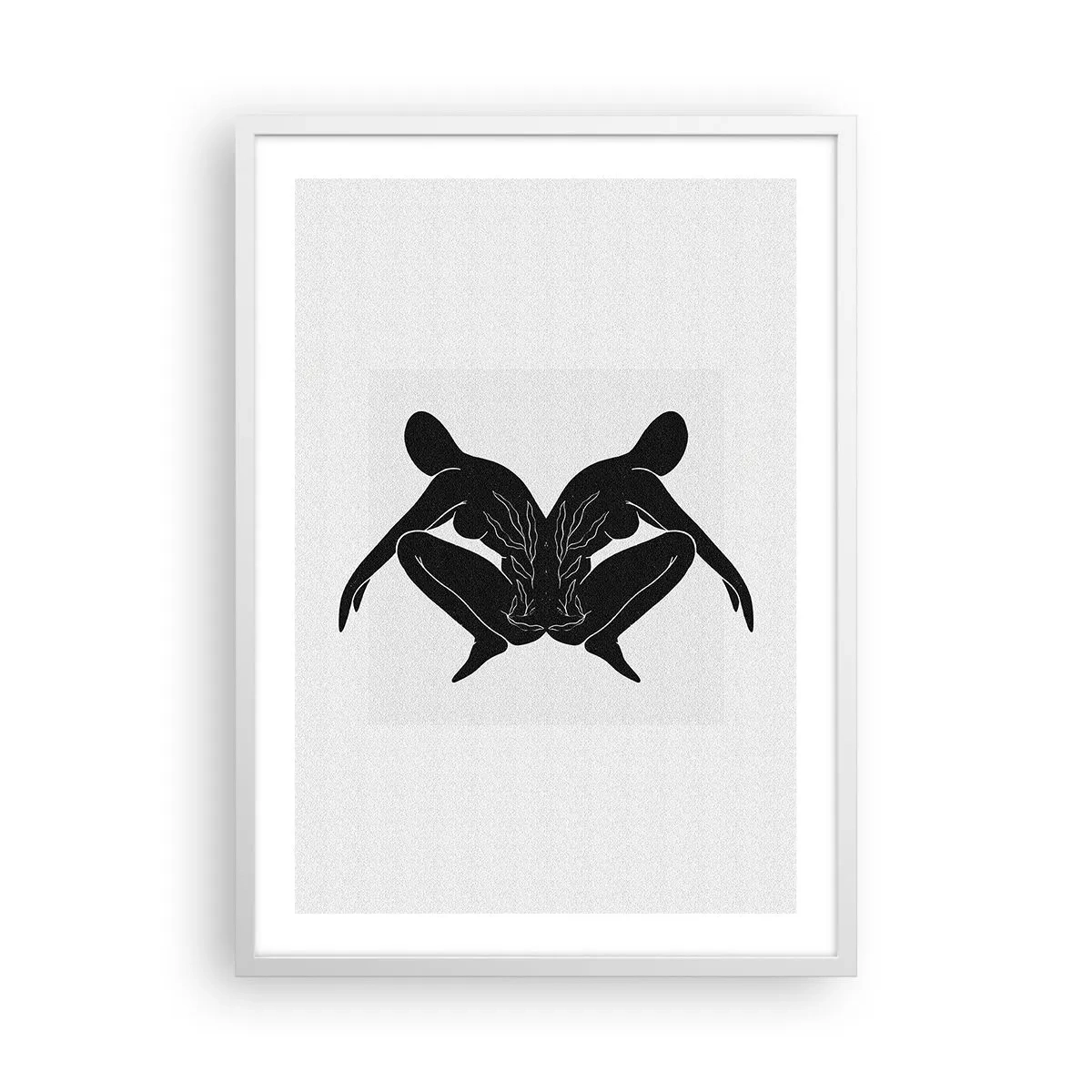 Poster in einem weißen Rahmen - Gemeinsame Seele - 50x70 cm