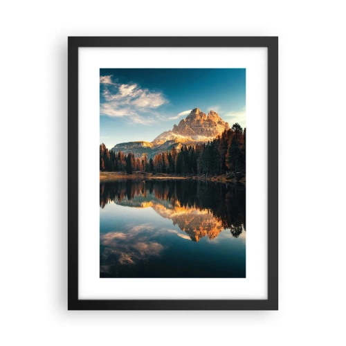 Poster in einem schwarzem Rahmen - Doppelte Landschaft - 30x40 cm