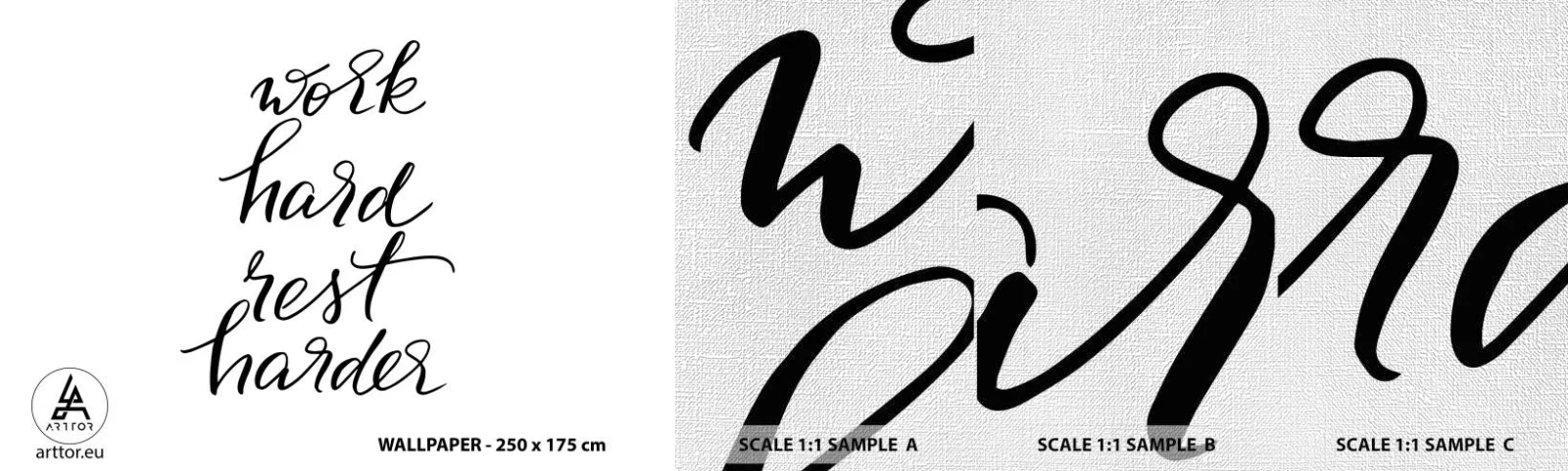 Fototapeten Muster Premium Canvas - Lebensbalance - Typografie, Bejahung, Maxime - 100x30 cm