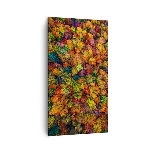 Bild auf Leinwand - Leinwandbild - Blumenstrauß aus Herbstbäumen - 45x80 cm