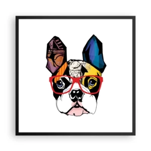 Poster in einem schwarzem Rahmen - Intellektuelle - 60x60 cm