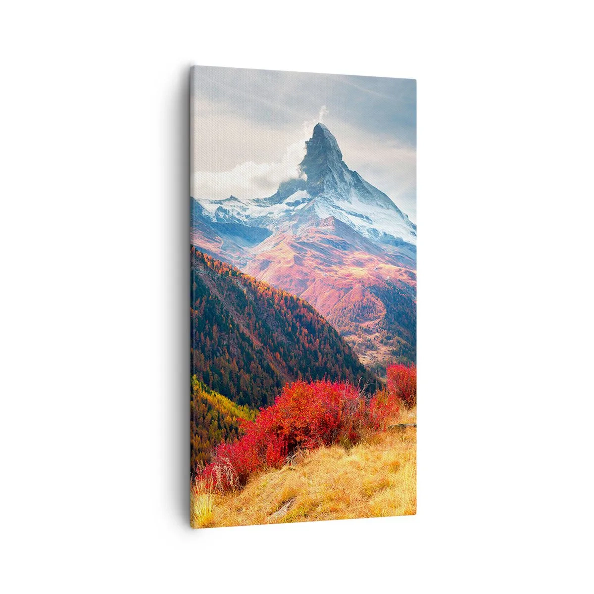 Bild auf Leinwand - Leinwandbild - Alpenherbst - 55x100 cm