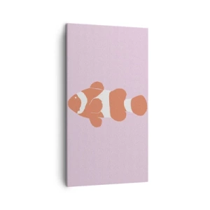 Bild auf Leinwand - Leinwandbild - In Koralle an Gesicht und Schwanz - 45x80 cm