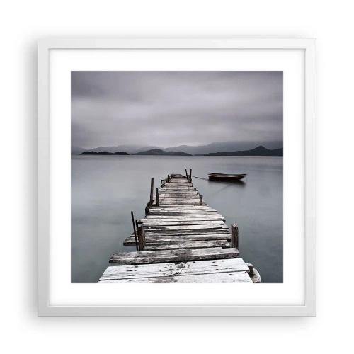 Poster in einem weißen Rahmen - Du kannst morgen gehen - 40x40 cm