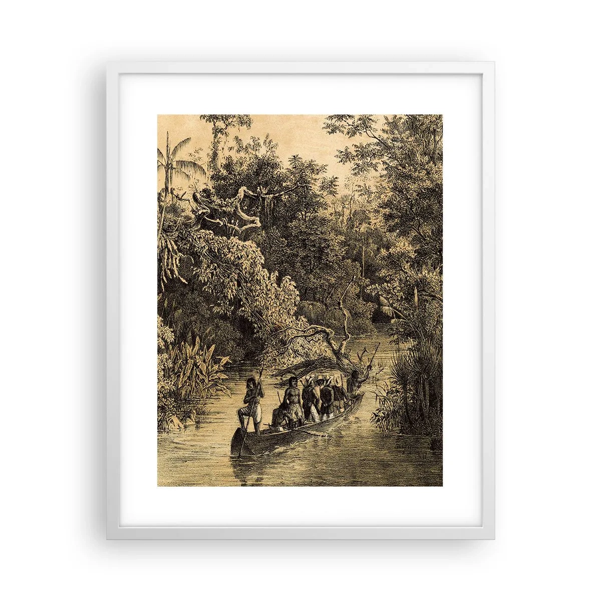 Poster in einem weißen Rahmen - Expedition zur Quelle - 40x50 cm