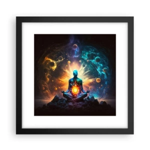 Poster in einem schwarzem Rahmen - Kosmischer Frieden - 30x30 cm