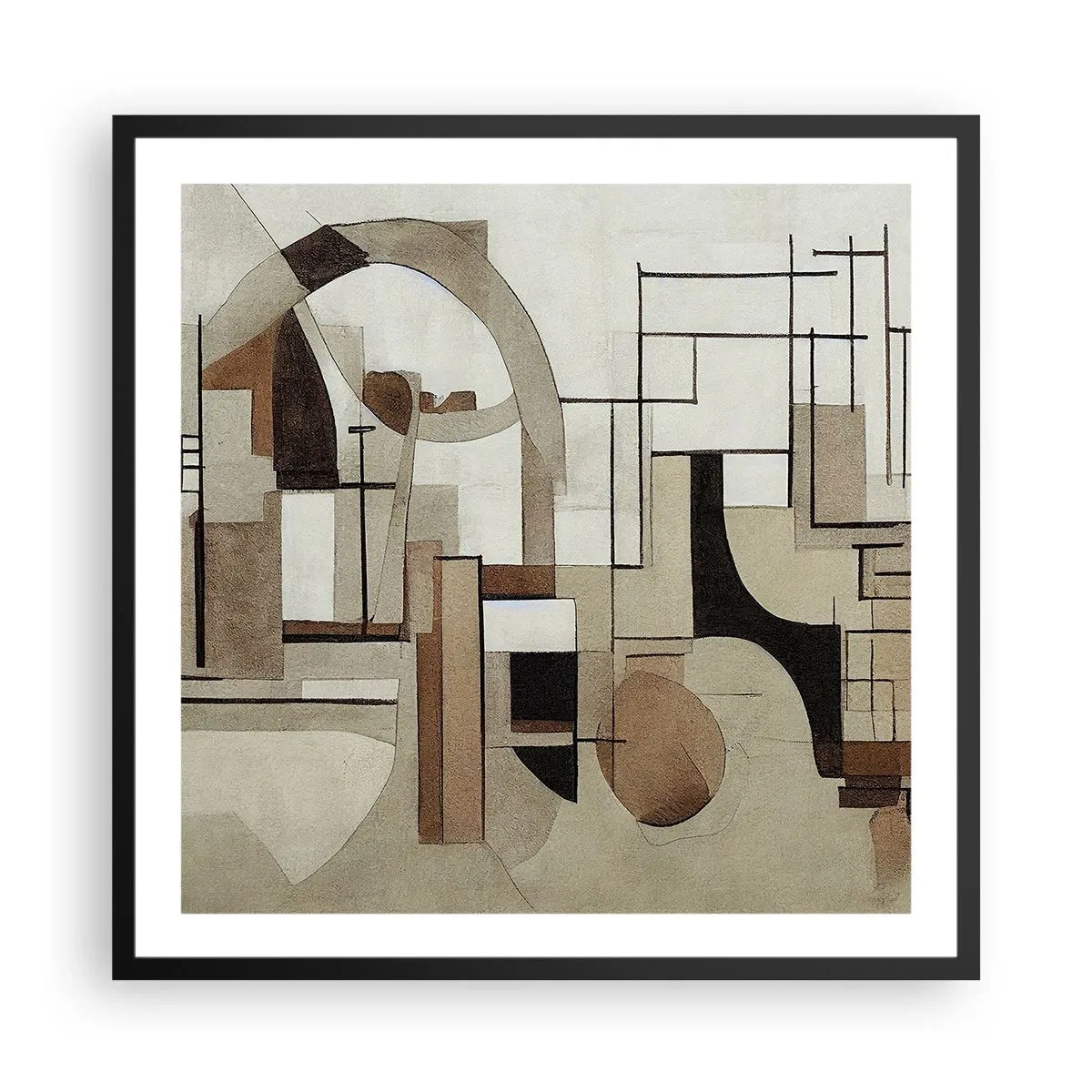 Poster in einem schwarzem Rahmen - Stadtbild 2.0 - 60x60 cm