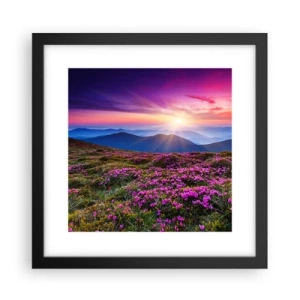 Poster in einem schwarzem Rahmen - Kräuter dufteten nach frischen Trauben von den Feldern - 30x30 cm