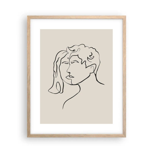 Poster in einem Rahmen aus heller Eiche - Und es wurde Einheit - 40x50 cm