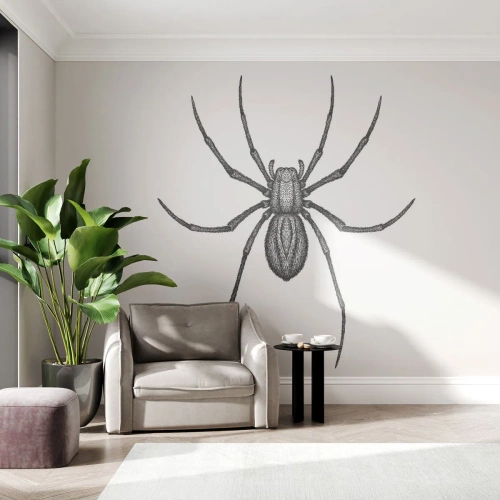 Selbstklebende Fototapete Deluxe Sticker - Beunruhigende Präzision - Spinne, Insekt, Minimalistisch - 100x70 cm