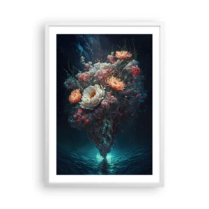 Poster in einem weißen Rahmen - Seltsamer Garten - 50x70 cm