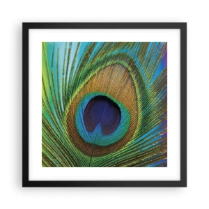 Poster in einem schwarzem Rahmen - Auge in Auge - 40x40 cm