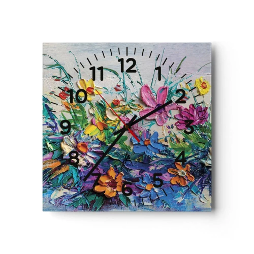 Wanduhr - Glasuhr - Überhaupt kein Stillleben - 40x40 cm