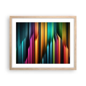 Poster in einem Rahmen aus heller Eiche - Lichtorgan - 50x40 cm