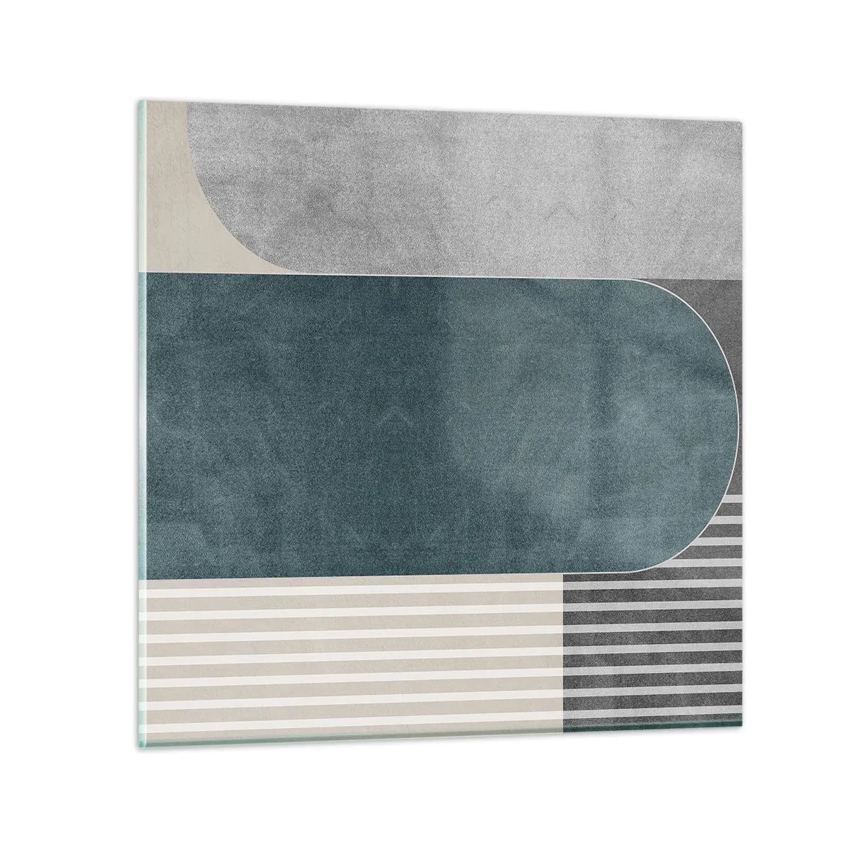 Glasbild - Bild auf glas - Komposition auf der Ebene - 30x30 cm