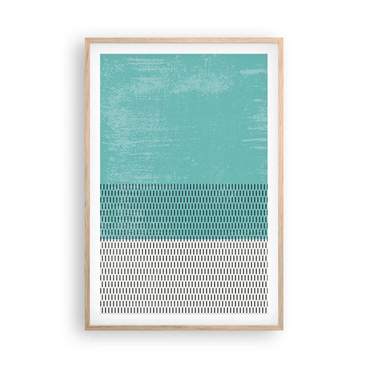 Poster in einem Rahmen aus heller Eiche - Eine ausgewogene Komposition - 61x91 cm