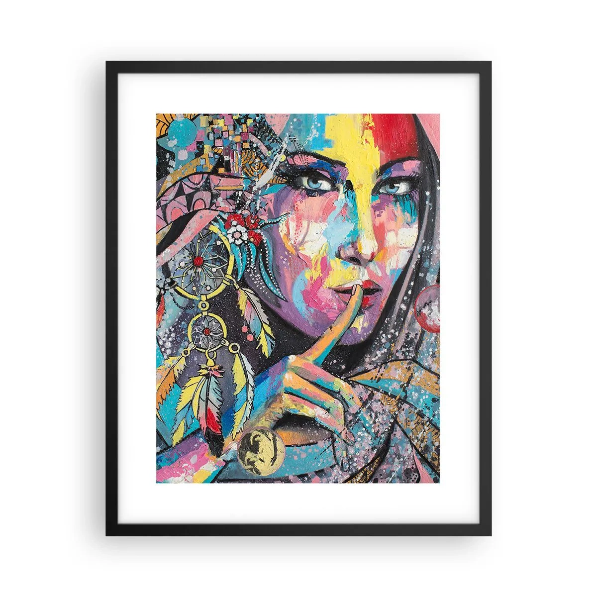 Poster in einem schwarzem Rahmen - Sei still, bis du verstehst - 40x50 cm