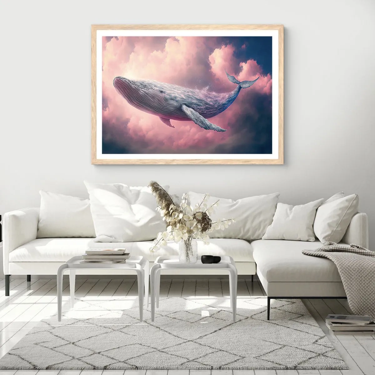 Poster in einem Rahmen aus heller Eiche - Reibe deine Augen - 70x50 cm