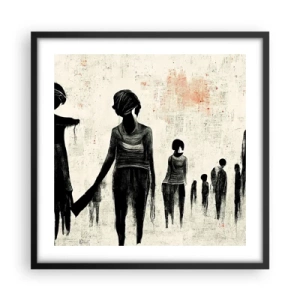 Poster in einem schwarzem Rahmen - Gegen die Einsamkeit - 50x50 cm