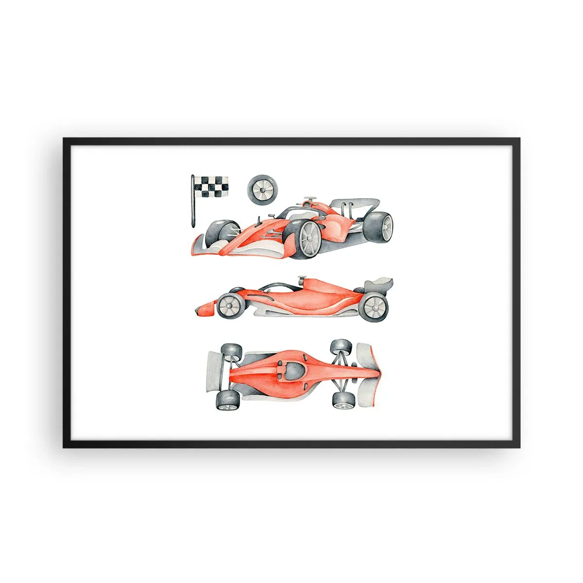 Poster in einem schwarzem Rahmen - Dem Traum folgen - 91x61 cm