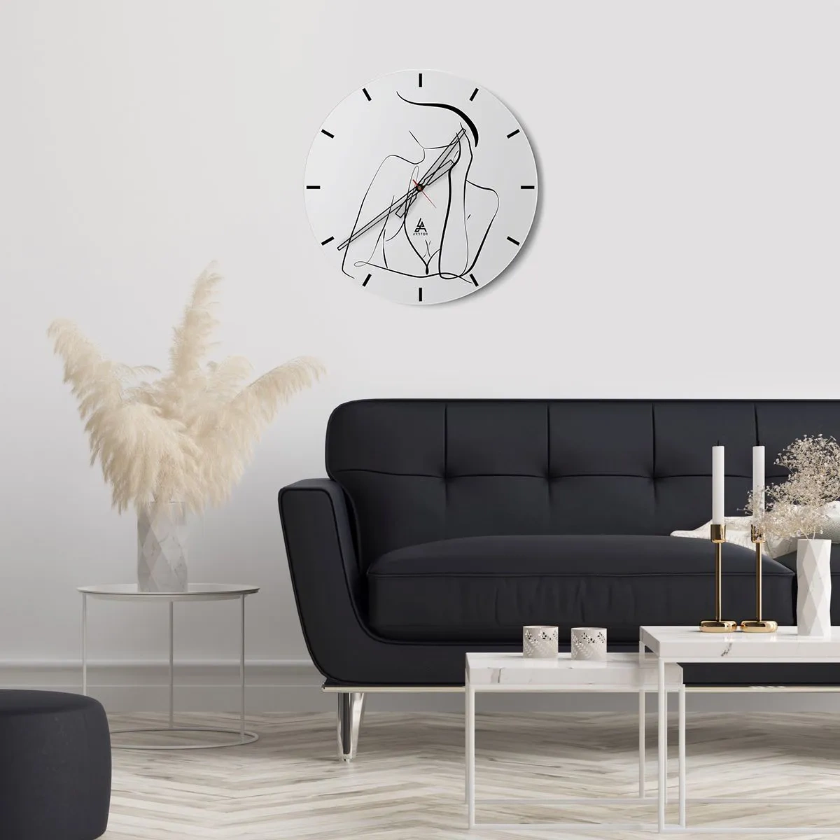 Wanduhr - Glasuhr - Auf der Traumwelle - 30x30 cm