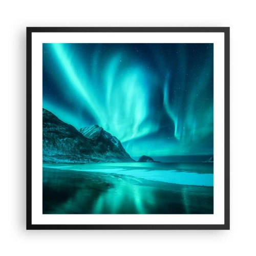 Poster in einem schwarzem Rahmen - Wunder des Nordens - 60x60 cm