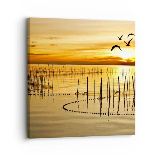 Bild auf Leinwand - Leinwandbild - In der Fischerei - 30x30 cm