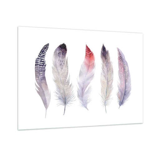 Glasbild - Bild auf glas - Zart wie bunter Nebel - 100x70cm - Zart wie mehrfarbiger Nebel - Moderne Wanddekoration für Wohnzimmer und Schlafzimmer ARTTOR