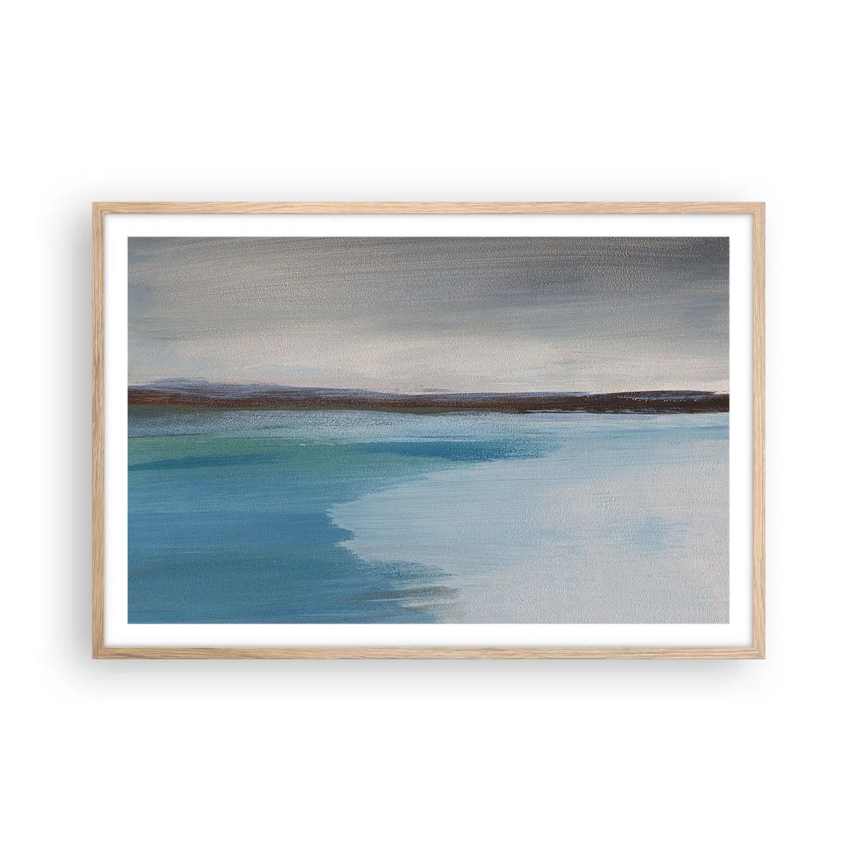 Poster in einem Rahmen aus heller Eiche - Horizontale Landschaft - 91x61 cm