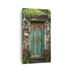 Bild auf Leinwand - Leinwandbild - Eine Tür zu einer exotischen Welt - 45x80 cm