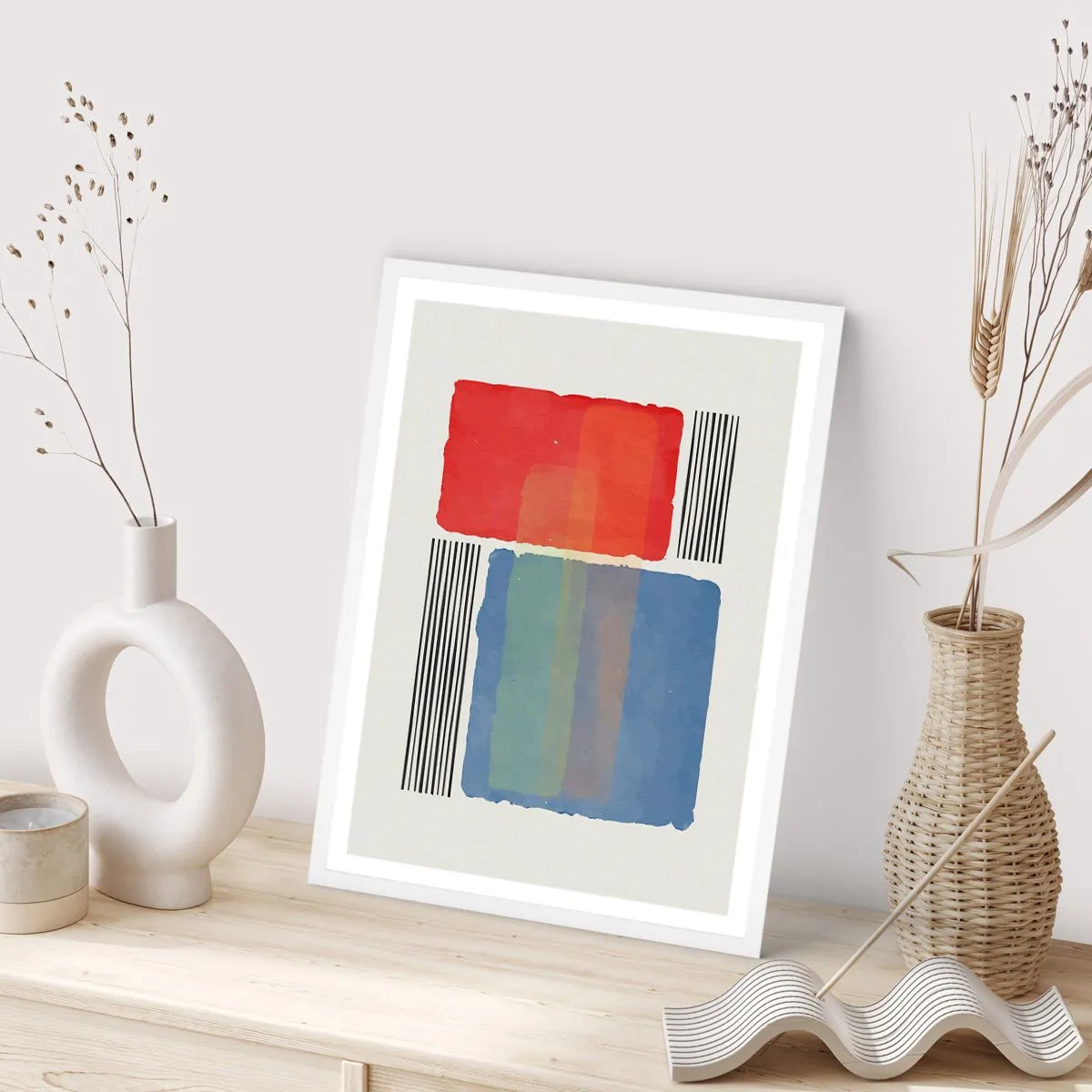 Poster in einem weißen Rahmen - Der Geist und der Buchstabe der Geometrie - 70x100 cm