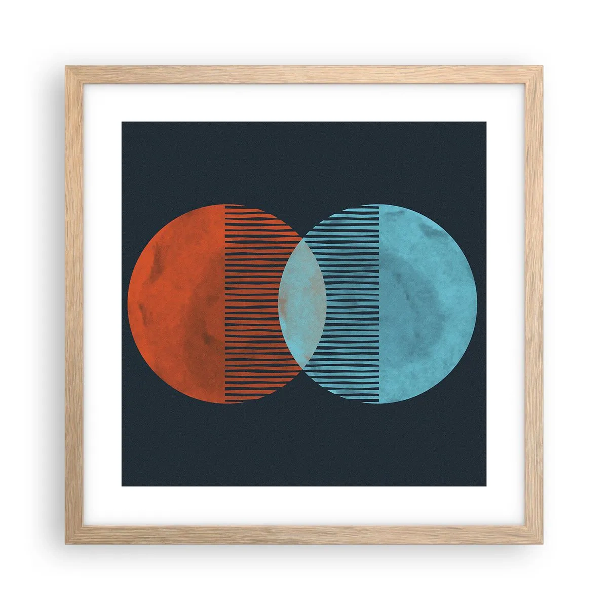 Poster in einem Rahmen aus heller Eiche - Astronomische Fantasie - 40x40 cm