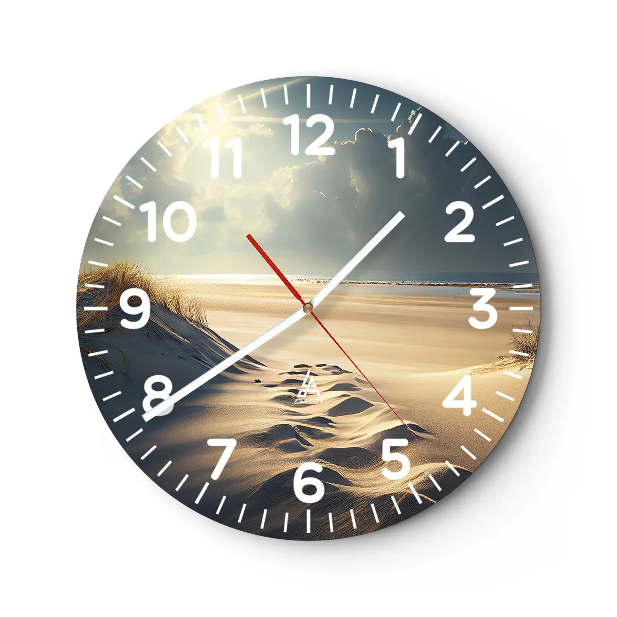 Wanduhr - Glasuhr - Beruhigende Landschaft - 30x30 cm