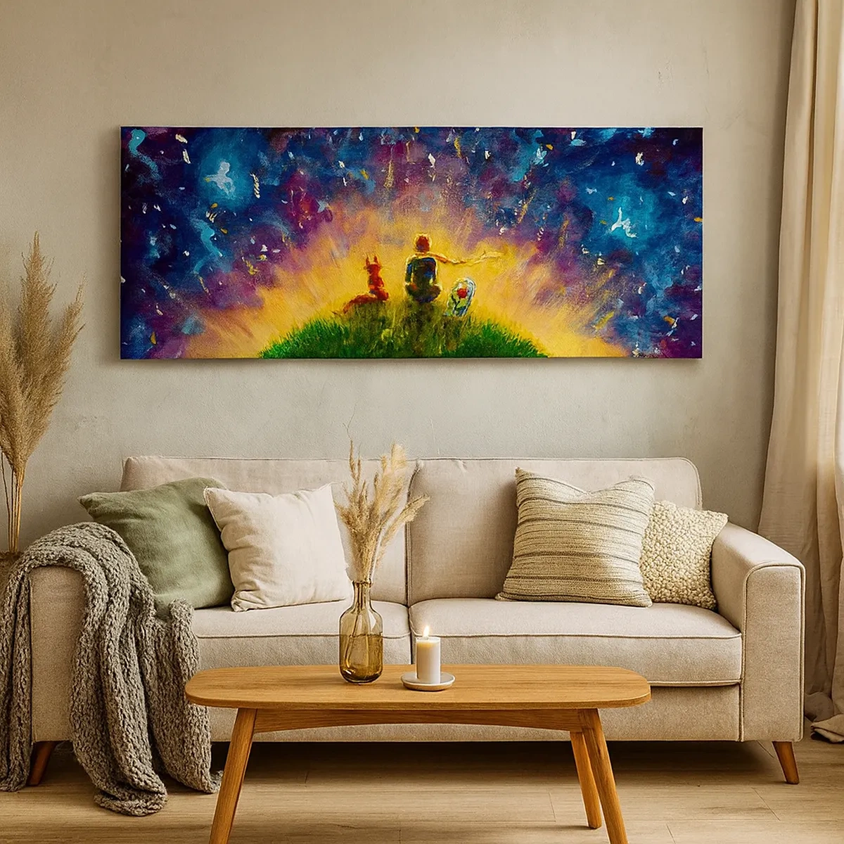 Bild auf Leinwand - Leinwandbild - Liebe und Freundschaft - die ganze Welt - 30x30 cm