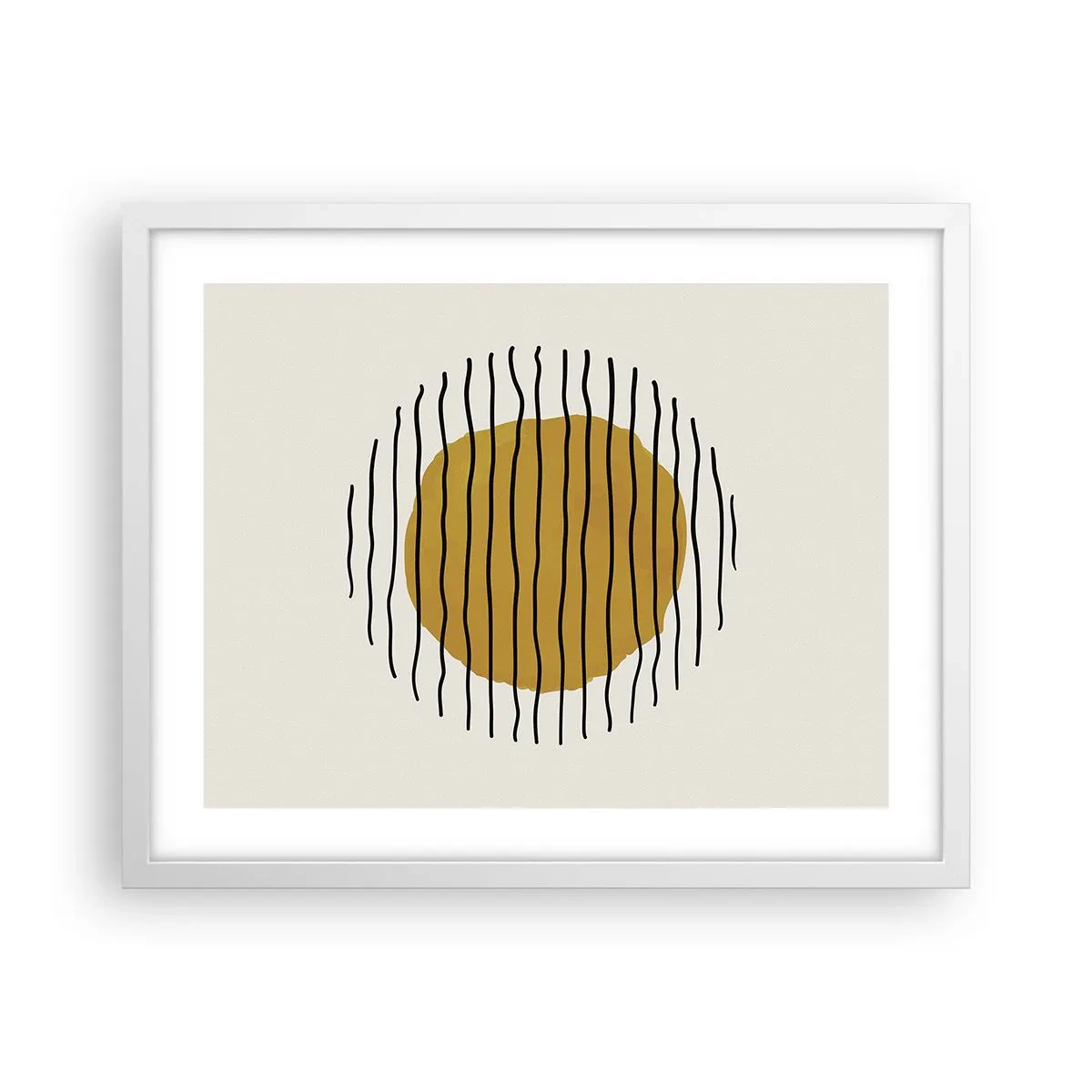 Poster in einem weißen Rahmen - Abstraktion, die vor Hitze zittert - 50x40 cm