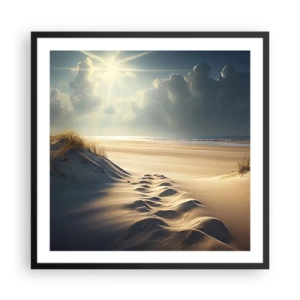 Poster in einem schwarzem Rahmen - Beruhigende Landschaft - 60x60 cm