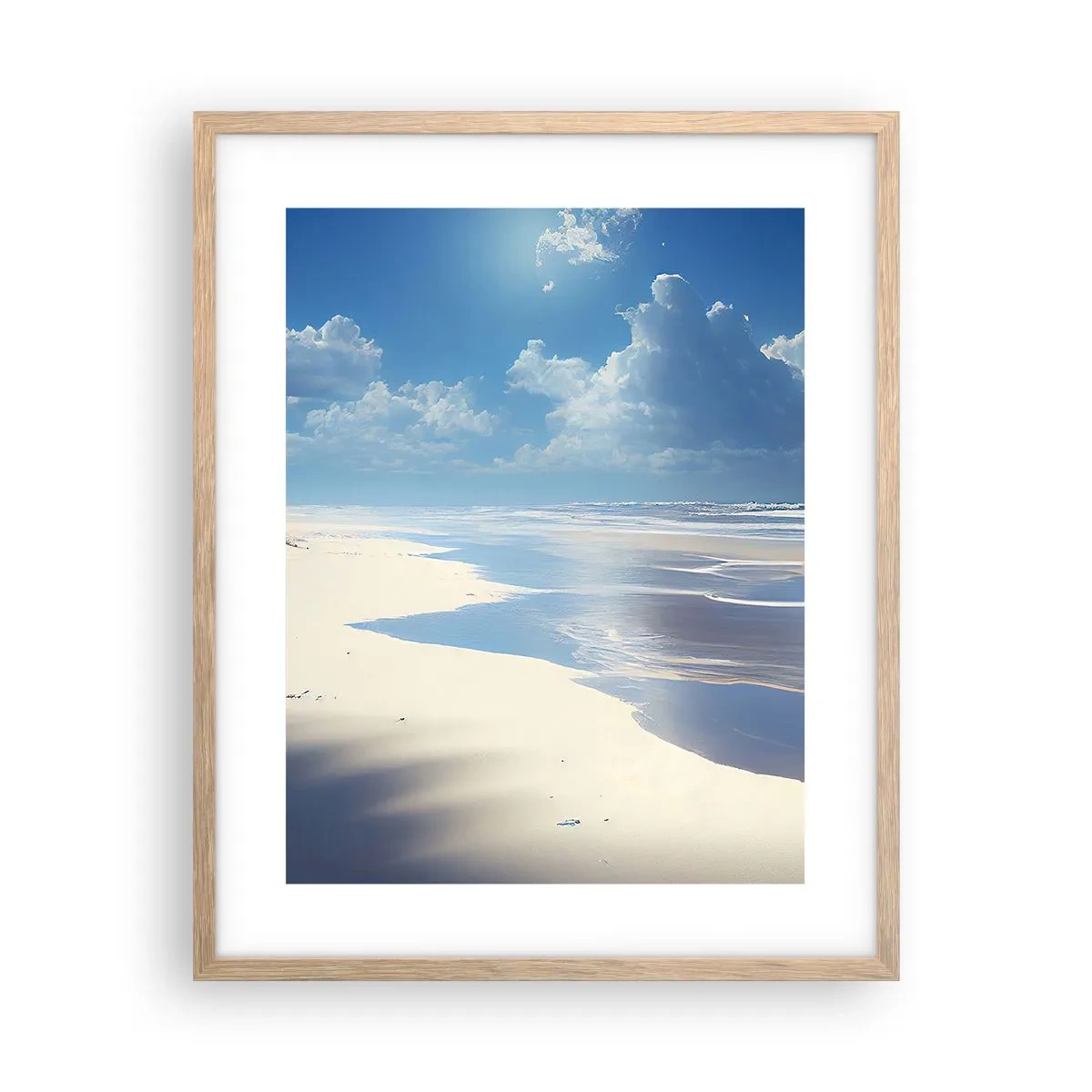 Poster in einem Rahmen aus heller Eiche - Paradiesischer Urlaub - 40x50 cm