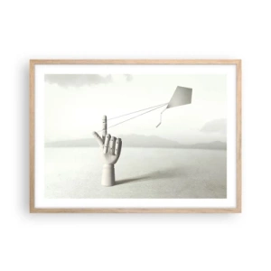 Poster in einem Rahmen aus heller Eiche - Kraftprobe - 70x50 cm