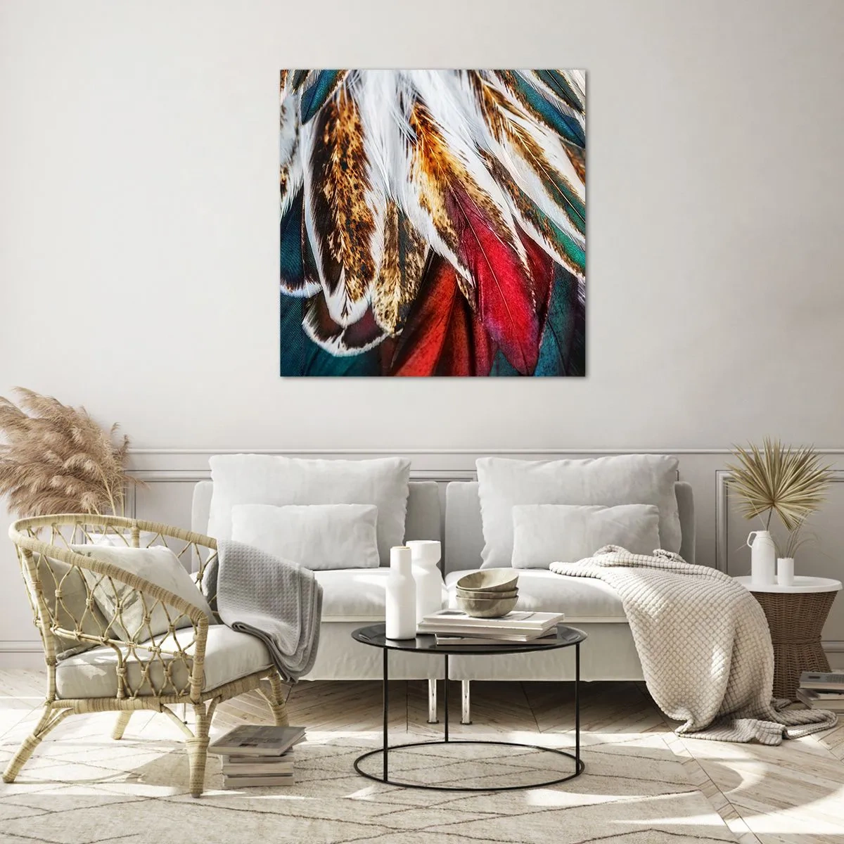 Glasbild - Bild auf glas - Geheimnisse des Fliegens - 70x70 cm