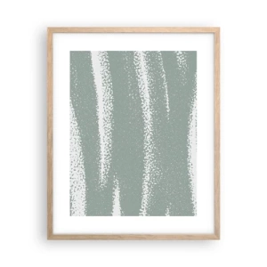 Poster in einem Rahmen aus heller Eiche - Abstraktion im Winterklima - 40x50 cm