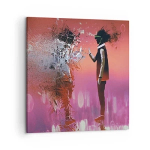 Bild auf Leinwand - Leinwandbild - Kannst du dich selbst anschauen? - 50x50 cm