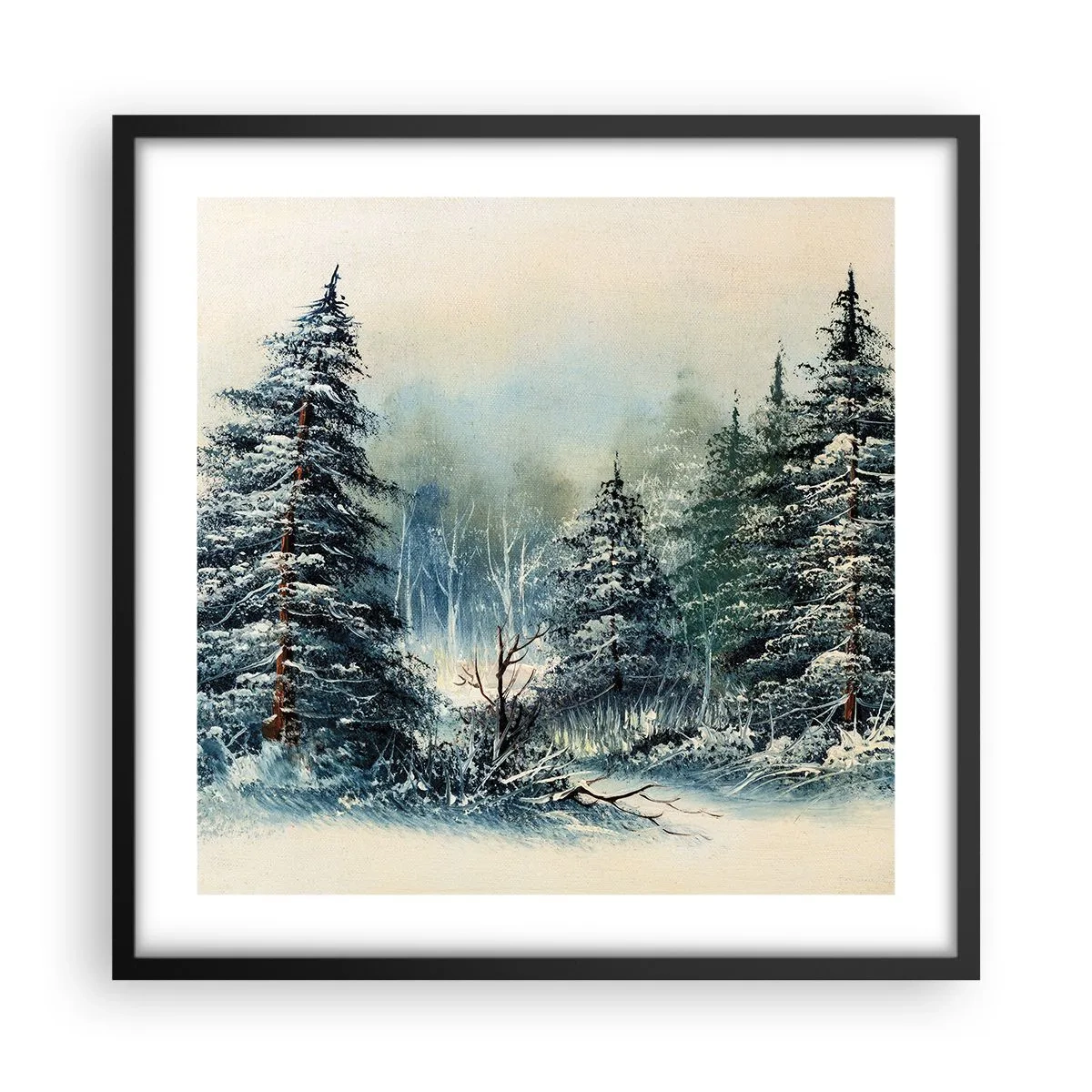 Poster in einem schwarzem Rahmen - Bereit für Weihnachten - 50x50 cm