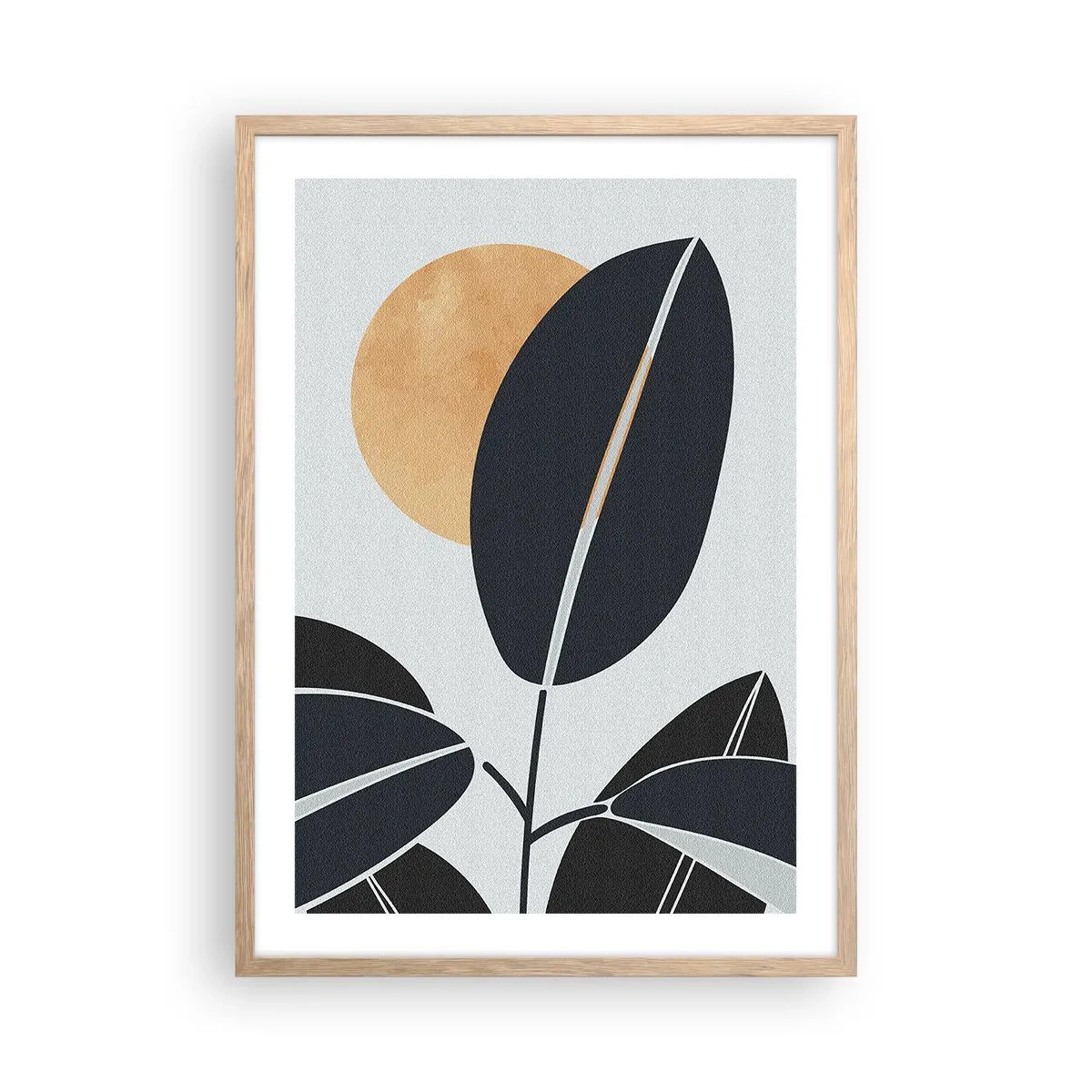 Poster in einem Rahmen aus heller Eiche - Heißer Sommertag - 50x70 cm