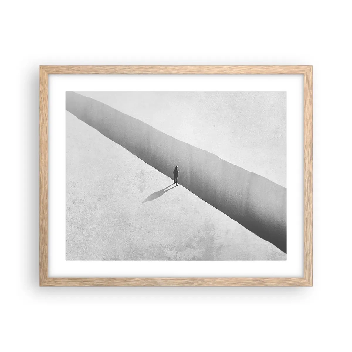 Poster in einem Rahmen aus heller Eiche - Klares Ziel - 50x40 cm