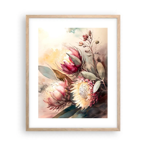 Poster in einem Rahmen aus heller Eiche - Im Profil und en face - 40x50 cm