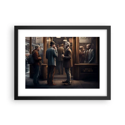 Poster in einem schwarzem Rahmen - Gute Zeit des Tages - 40x30 cm