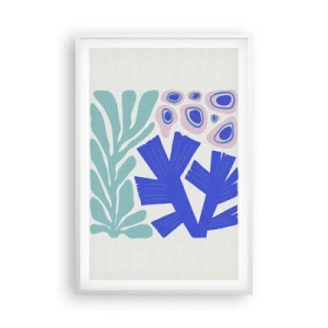 Poster in einem weißen Rahmen - Unterwassergarten - 61x91 cm