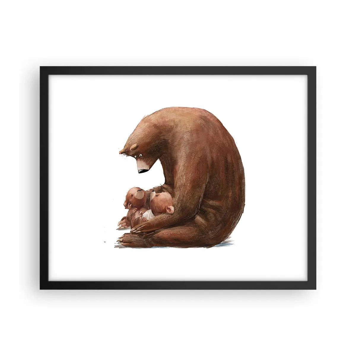 Poster in einem schwarzem Rahmen - Süße Träume, Kinder - 50x40 cm