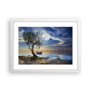 Poster in einem weißen Rahmen - Ist das das Ende oder der Anfang? - 40x30 cm