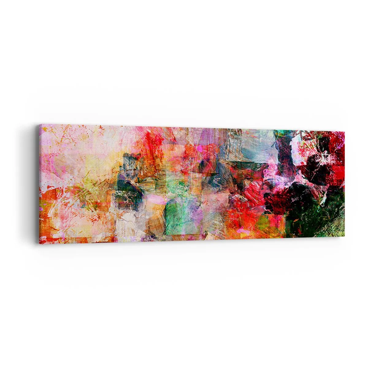 Bild auf Leinwand - Leinwandbild - Eine Reise durch die Rosen - 90x30 cm